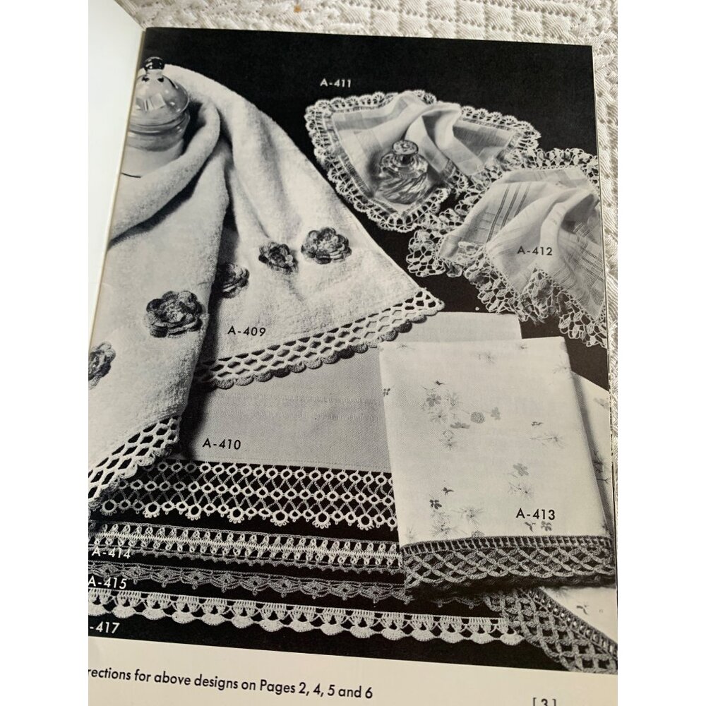 Coats & Clark's Priscilla Crochet & Knit Tatted Hairpin Edgings Design Book No 1 - Picture 2 of 11